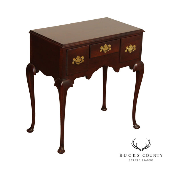 Queen Anne Style Mahogany Three-Drawer Lowboy