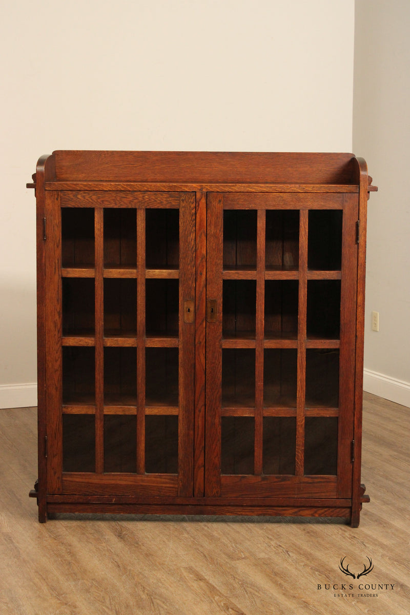 L. & J.G. Stickley Antique Mission Oak Two-Door Bookcase