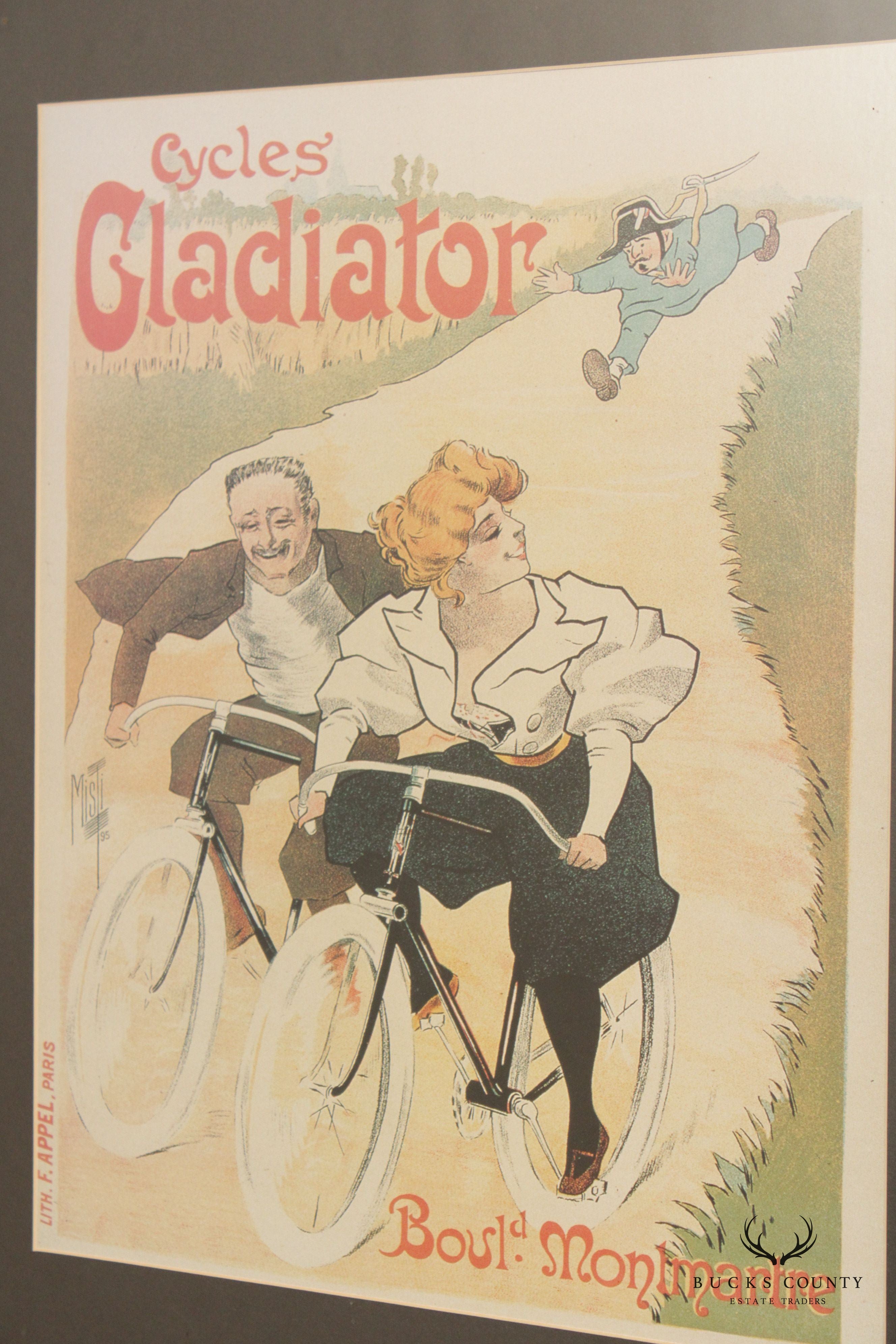 Vintage 'Cycles Gladiator Boul. Montmartre' Poster Print, After Ferdinand Misti-Mifliez