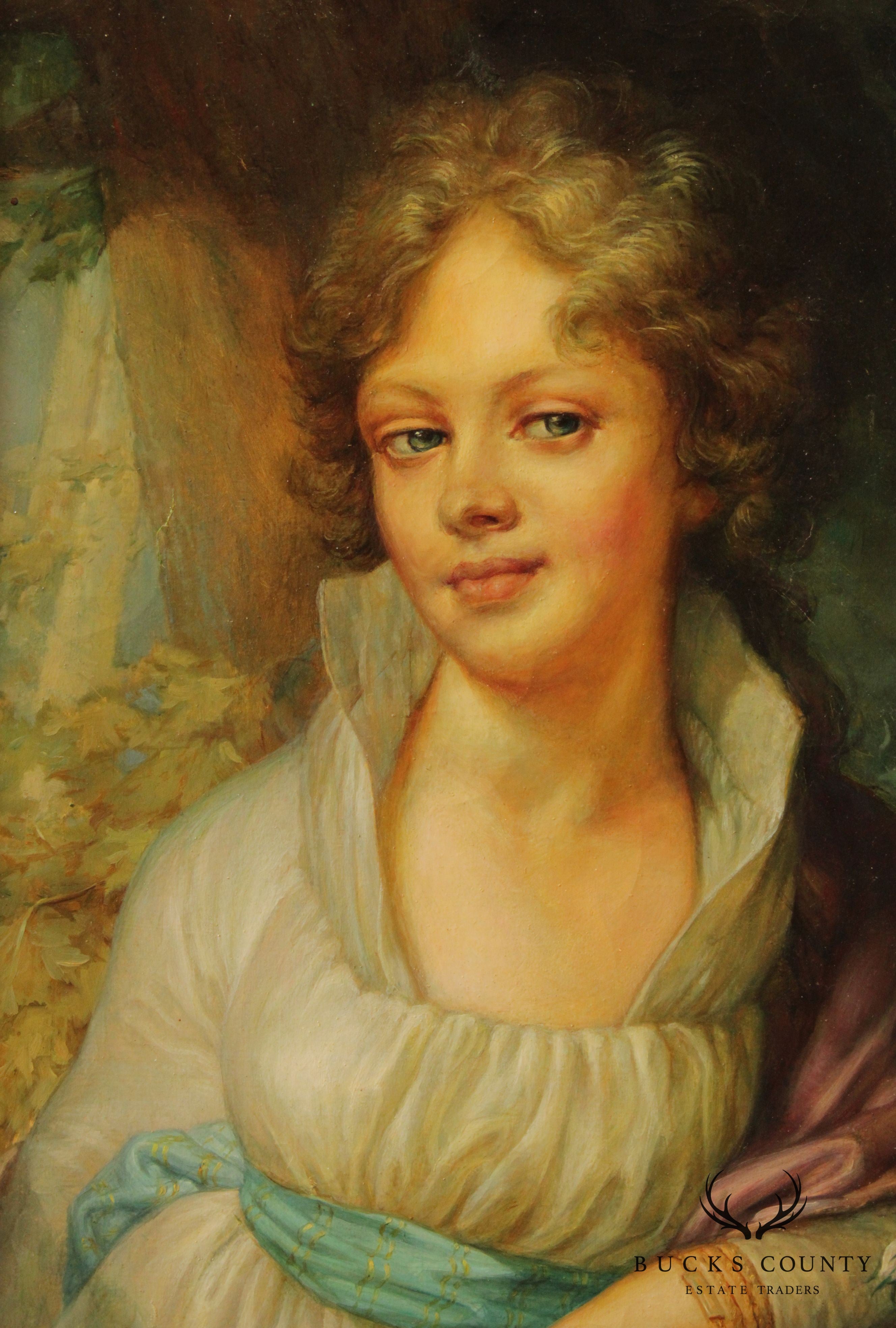 Oil Painting 'Portrait of Maria Lopoukhina' After Vladimir Borovikovsky