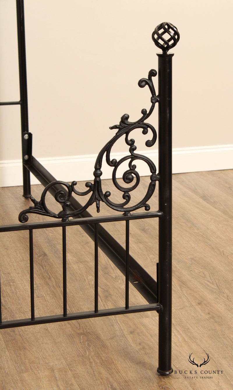 Quality Iron Queen Bed Frame with Detailed Scroll Work