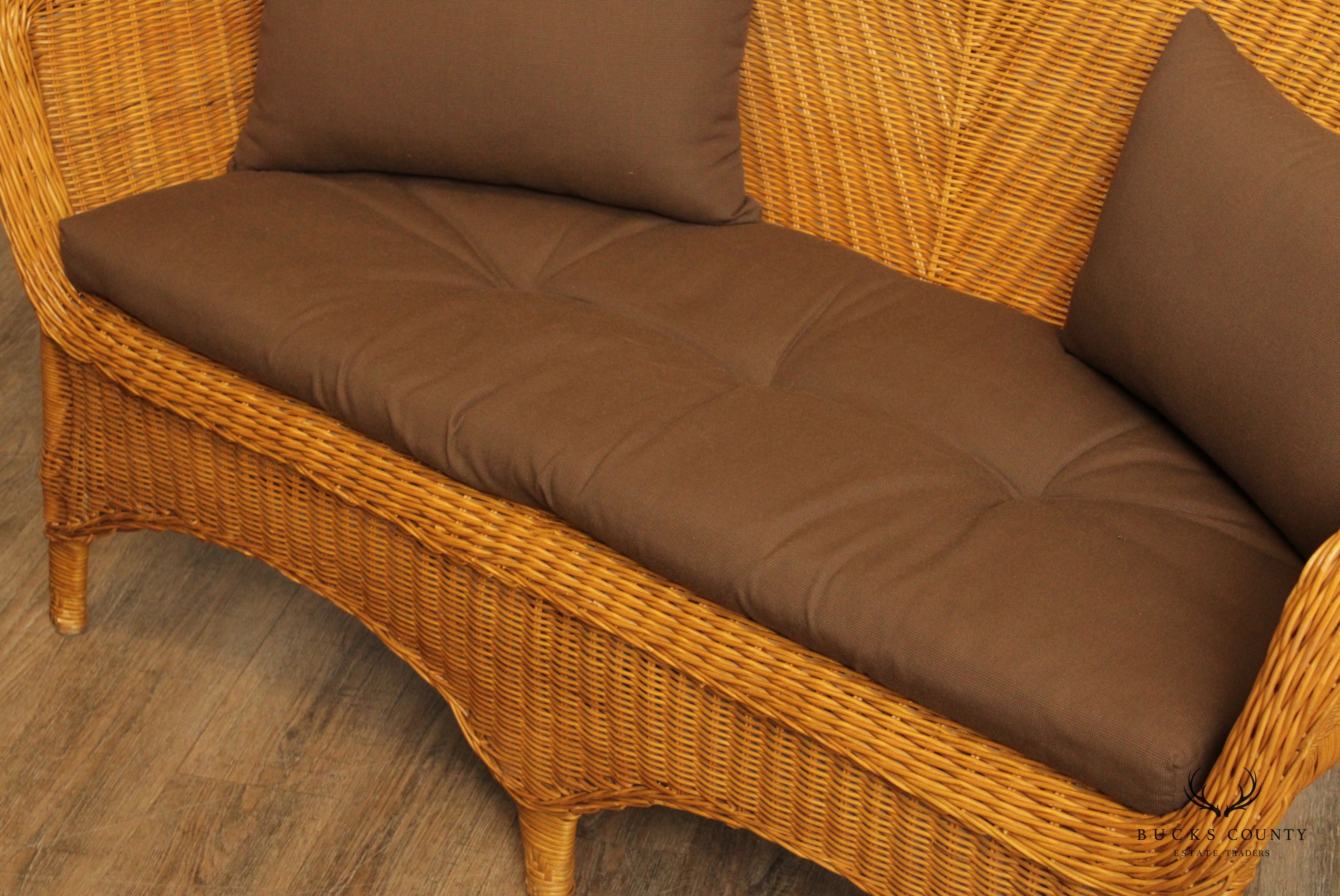 The Company Store Wicker Loveseat