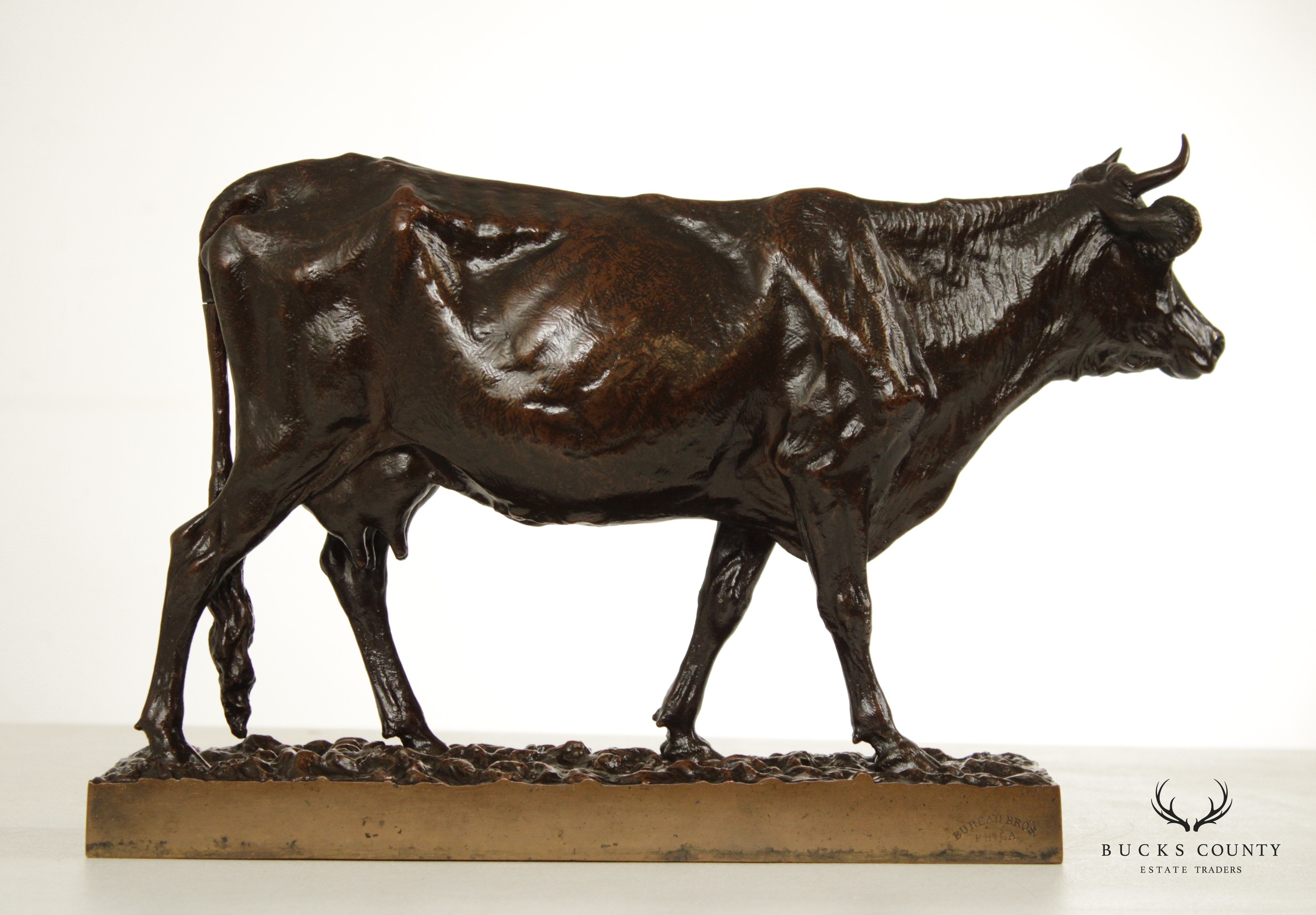 Early 20th C. American Bronze Cattle Sculpture