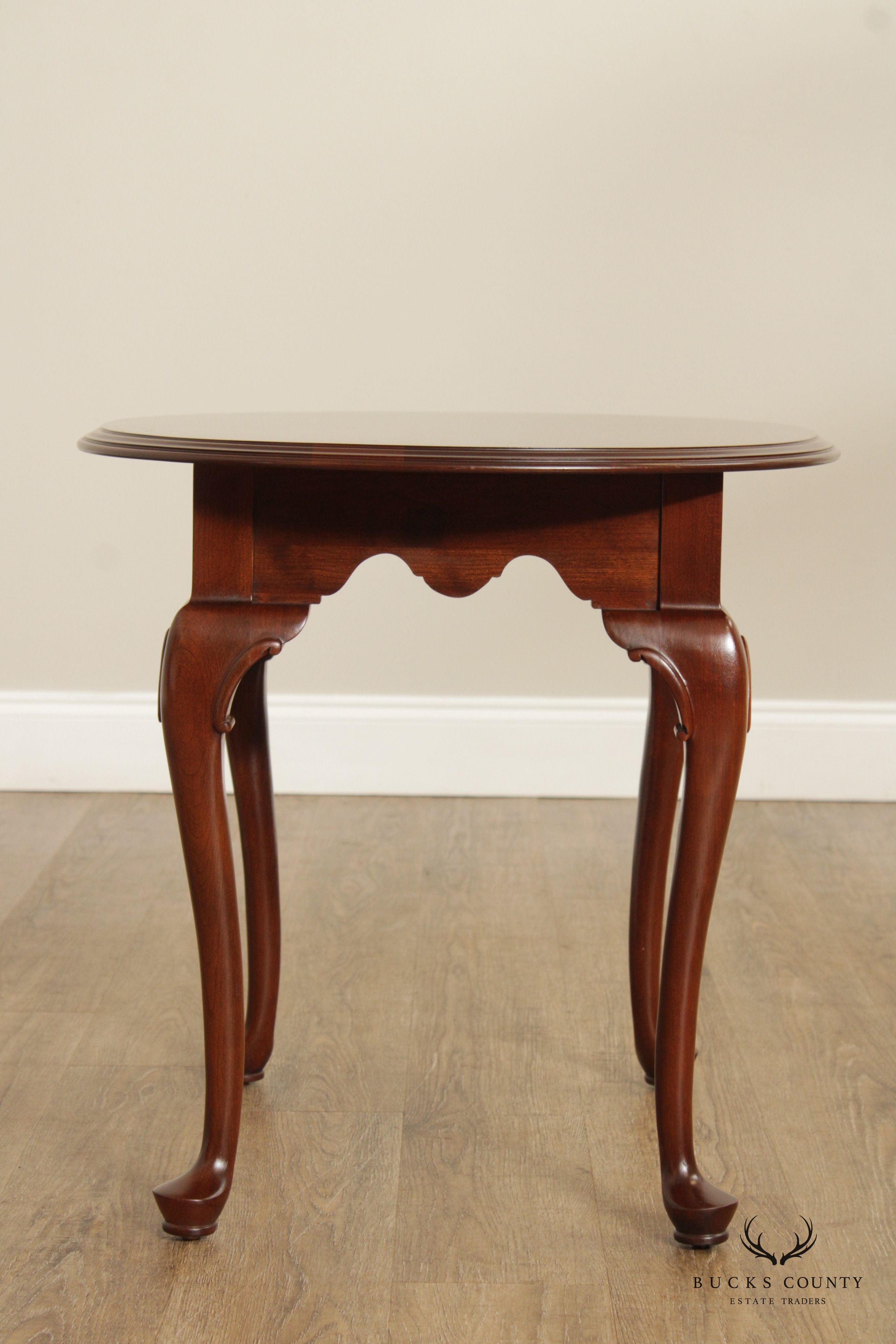 Ethan Allen 'Georgian Court' Oval Top Cherry Side Table