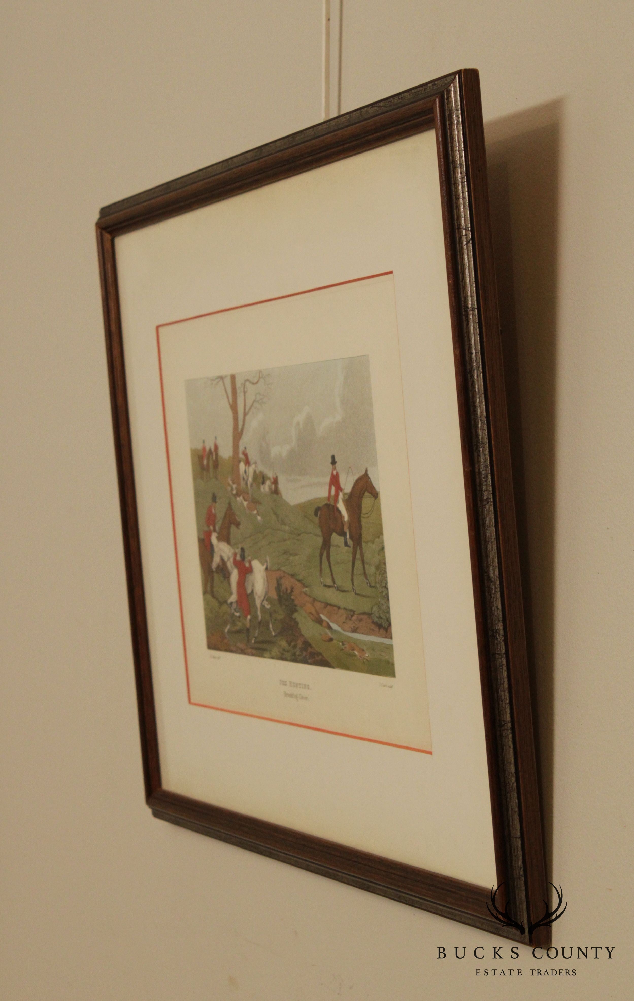 Henry Thomas Alken 'Fox Hunting' Breaking Cover Vintage Framed Art Print