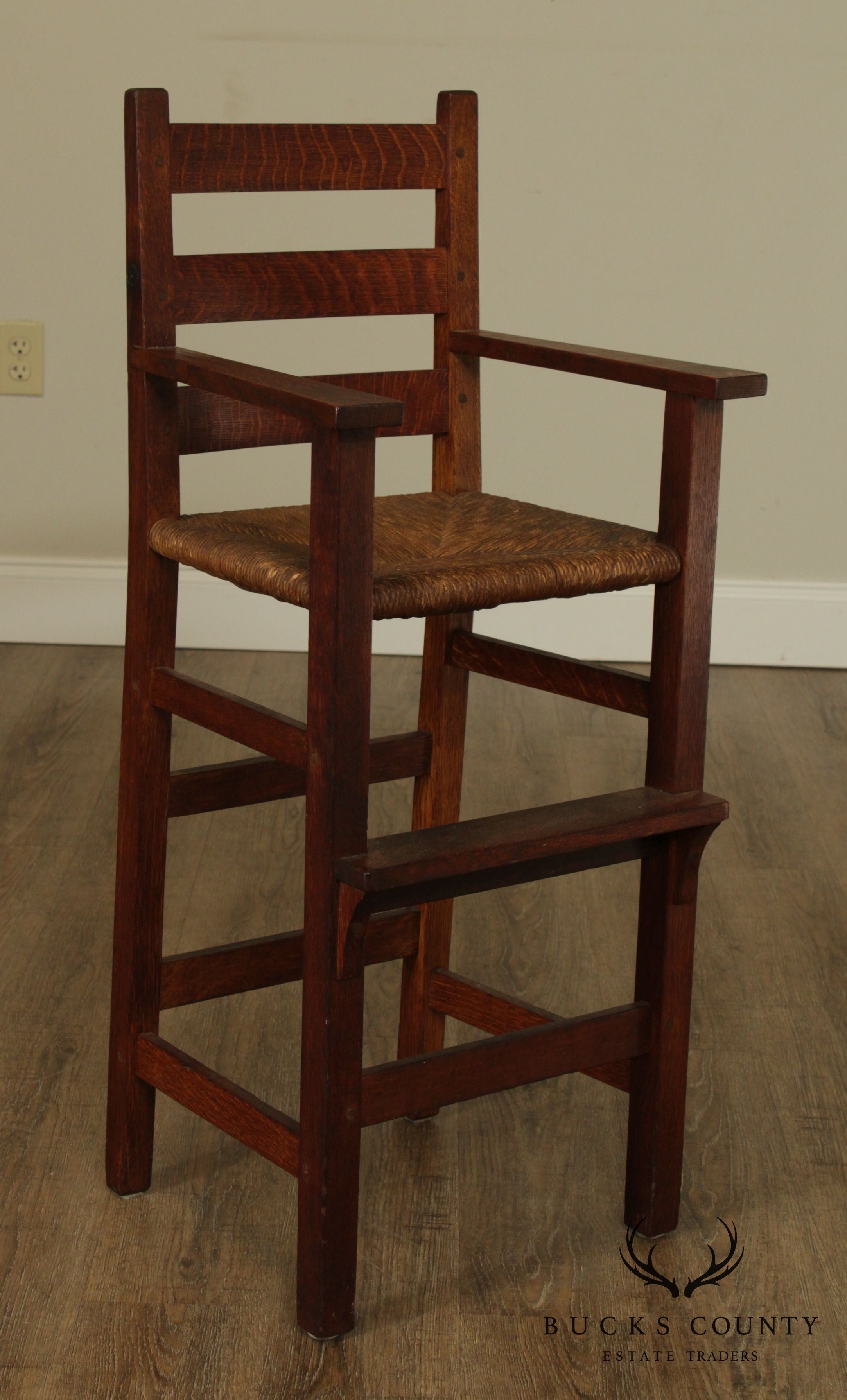 Gustav Stickley Antique Mission Oak High Chair