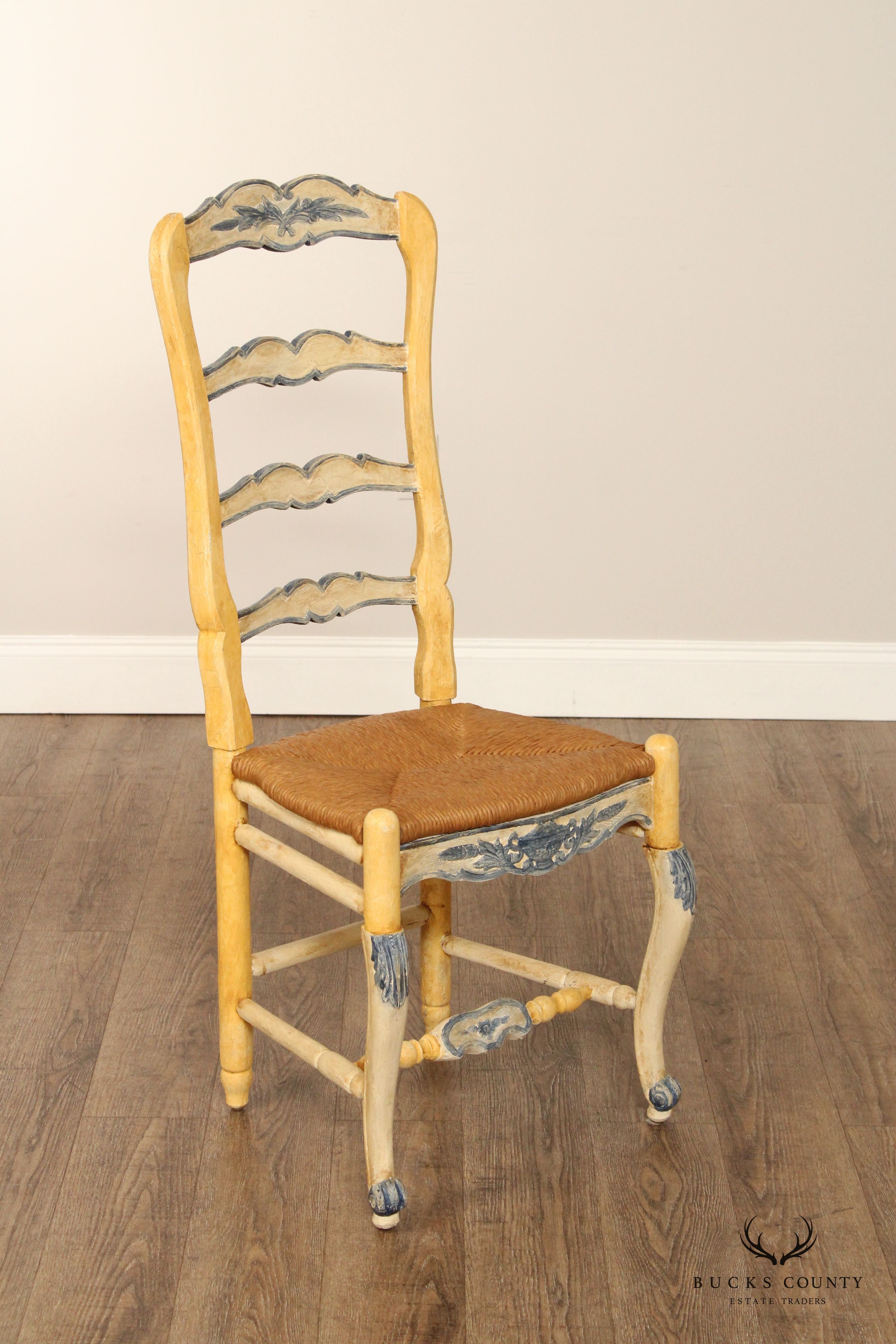 Habersham 'New Country' Set of Five Rush Seat Dining Chairs