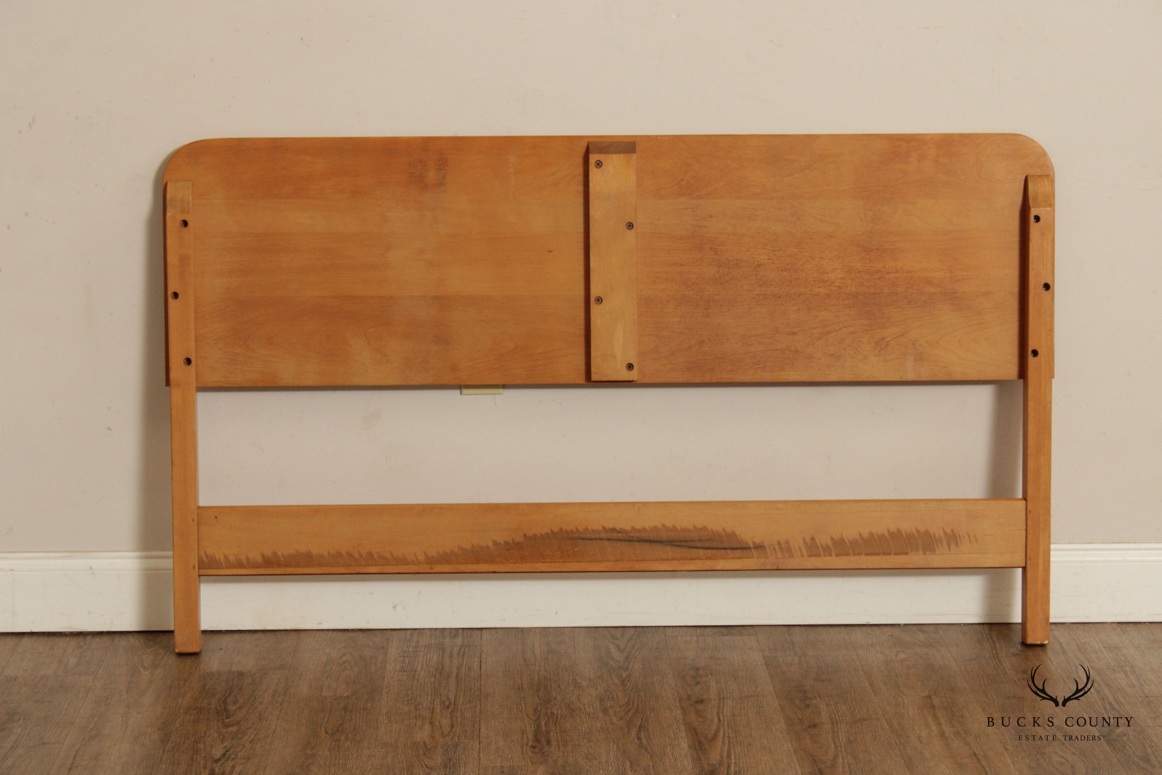 Mid Century Modern Maple Full Size Headboard