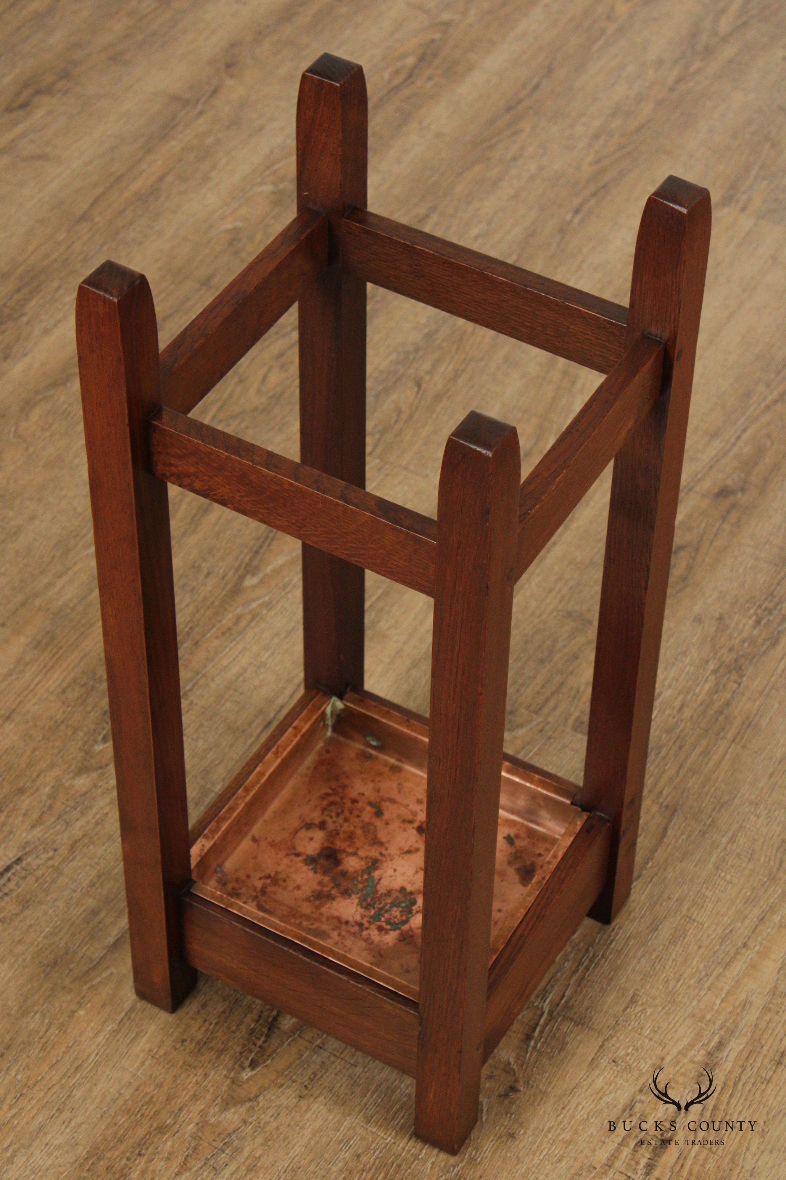 Custom Quality Mission Oak Umbrella Stand