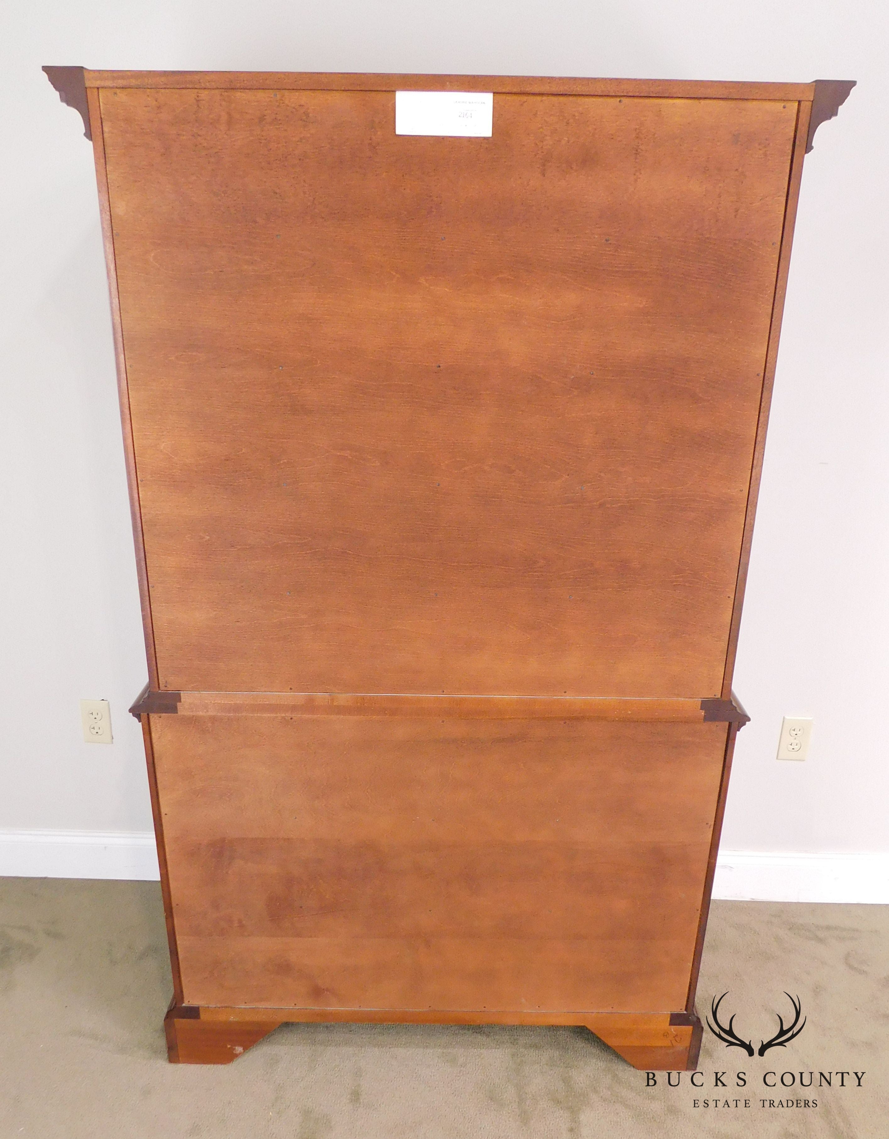 Henkel Harris Chippendale Style # 164 Mahogany High Chest on Chest