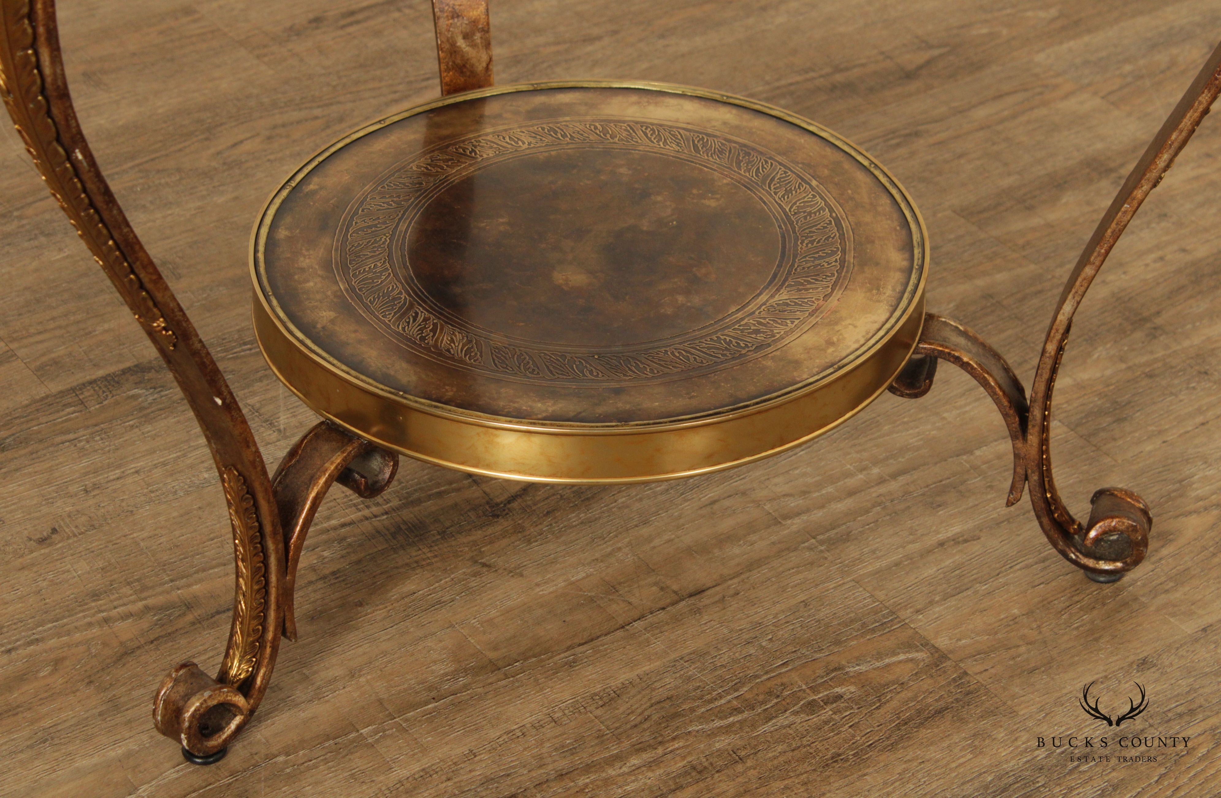 Century Furniture Grand Tour Collection Brass Lamp Table