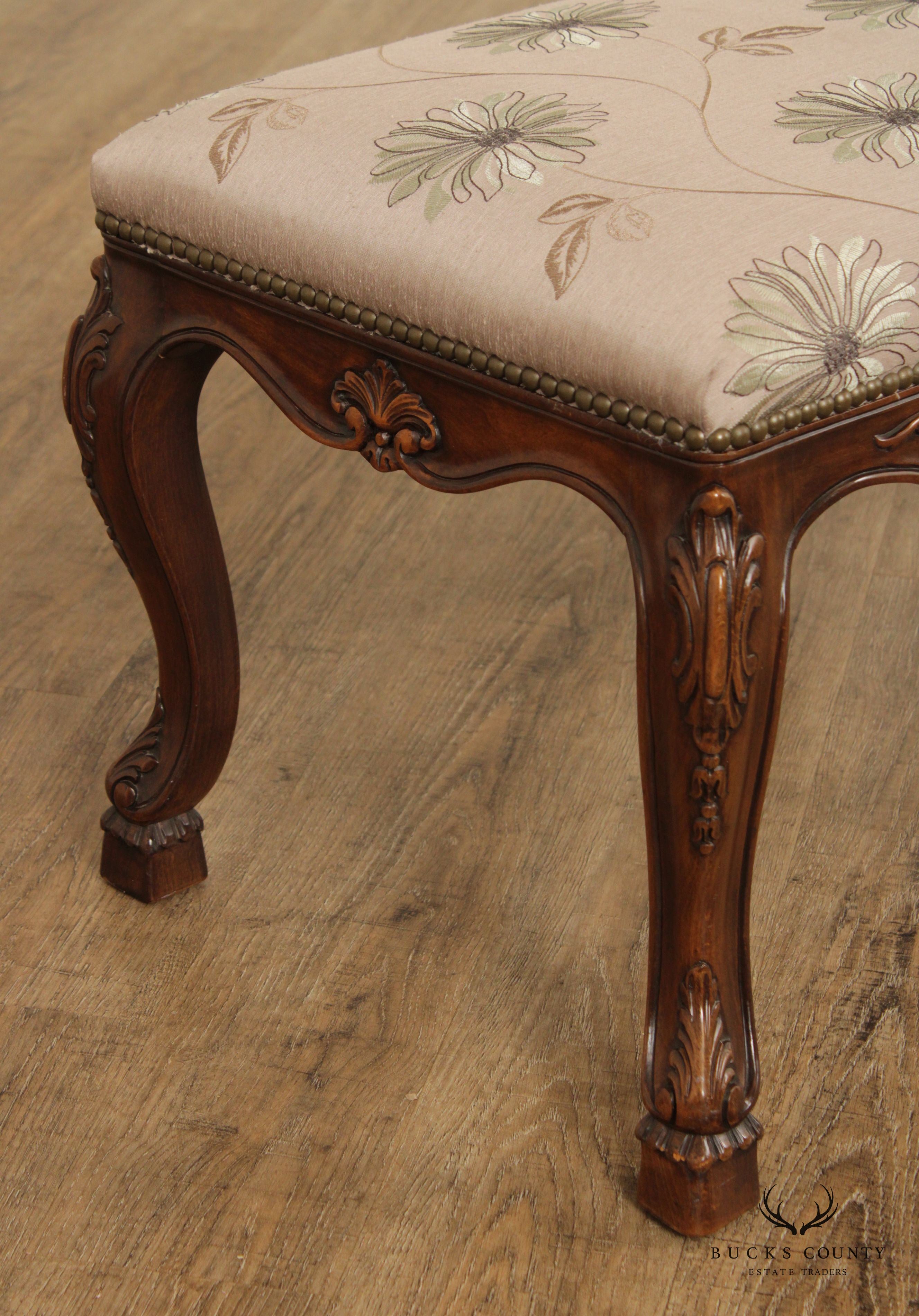 Karges French Louis XV Style Upholstered Window Bench