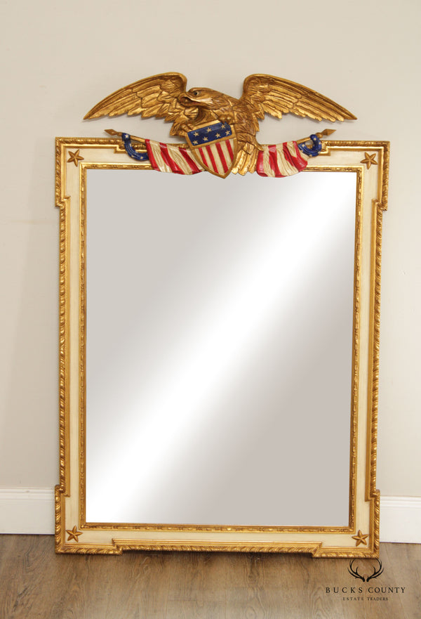 Federal Style Eagle and Flag Wall Mirror