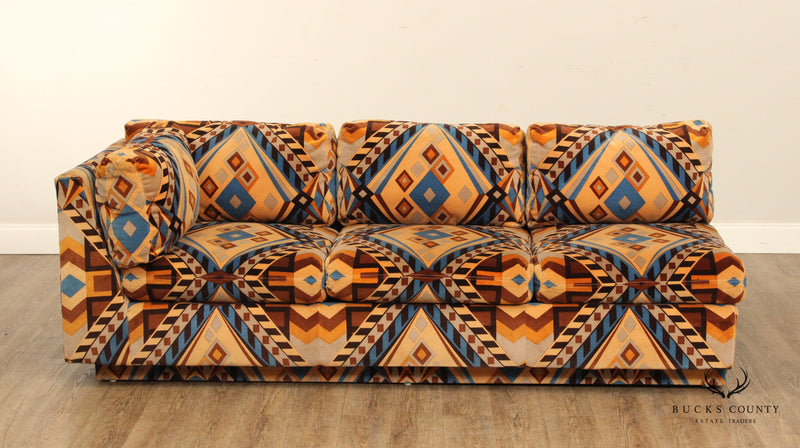 Classic Gallery Jack Lenor Larsen Mid Century Modern Custom  Upholstered Sectional Sofa