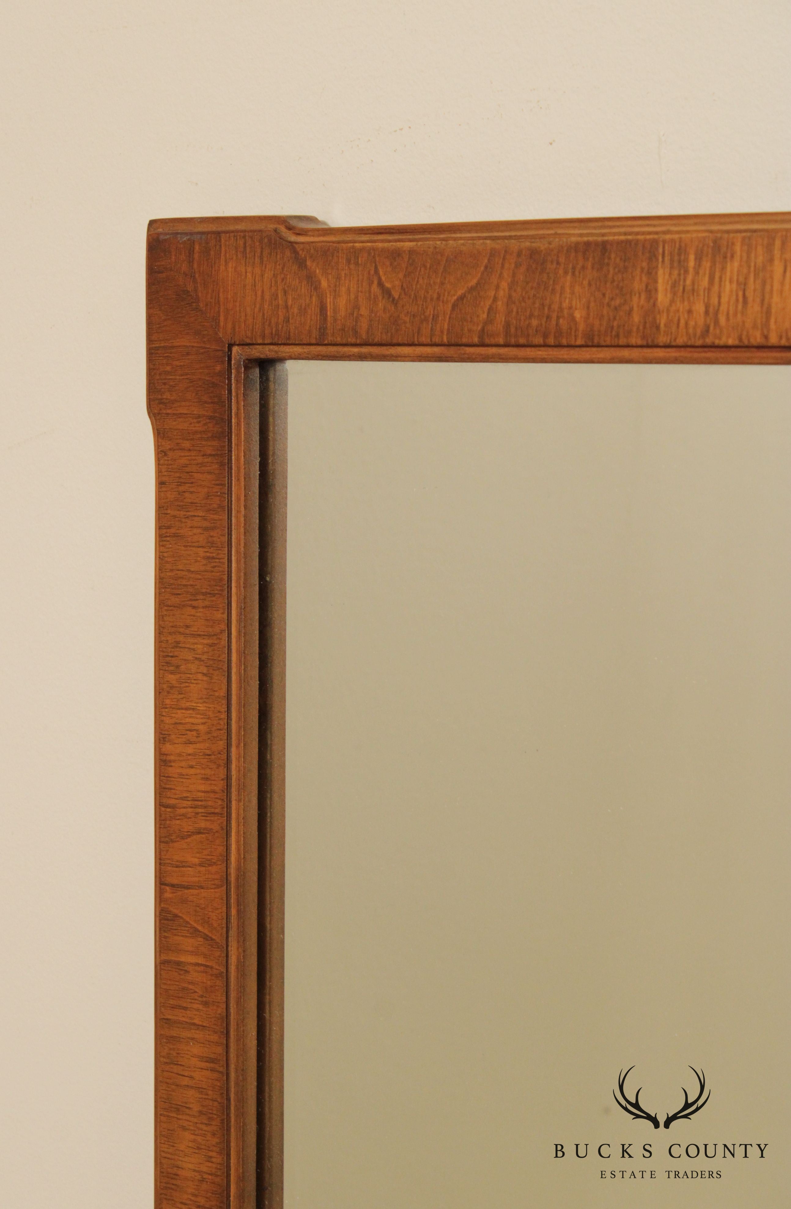 Mid Century Modern Vintage Walnut Wall Mirror