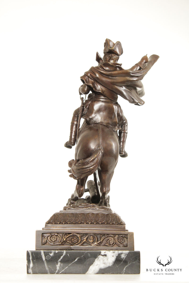 20th Century Napoleon Bonaparte Cast Bronze Statue, Signed