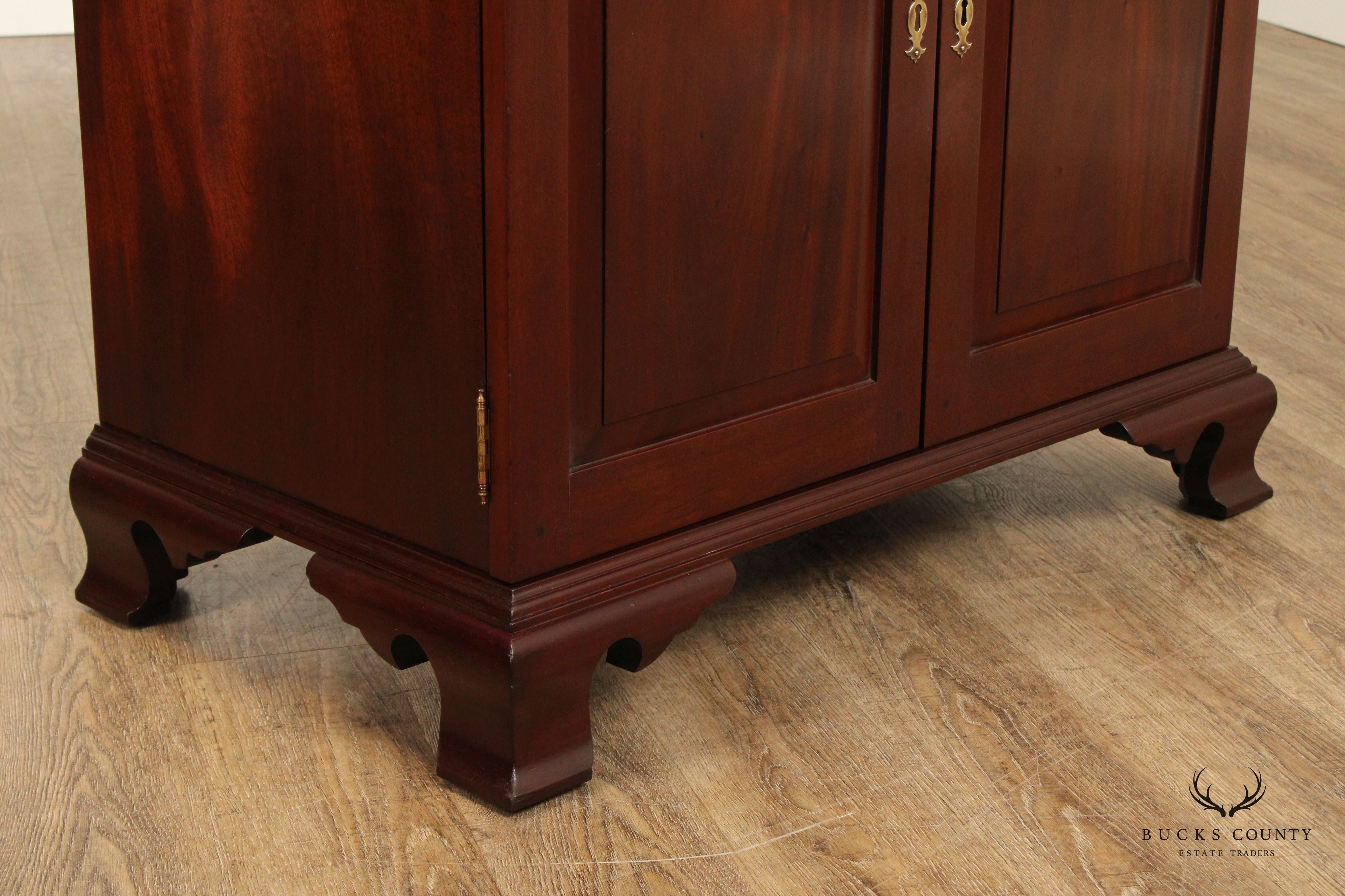 Chippendale Style Custom Mahogany Server Cabinet