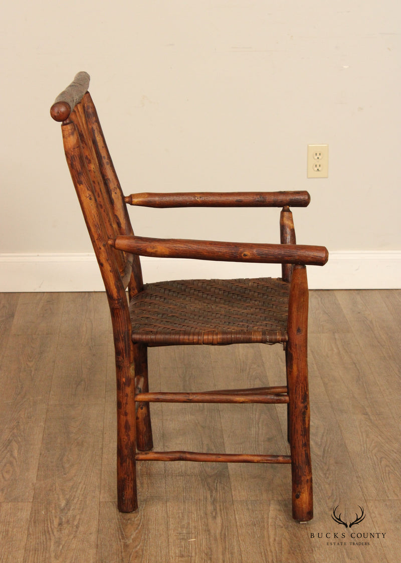 Antique Rustic Hickory Furniture Co  Adirondack Style Armchair