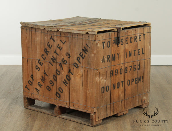 Top Secret Army Intel, Do Not Open Storage Crate, Movie, Play Prop