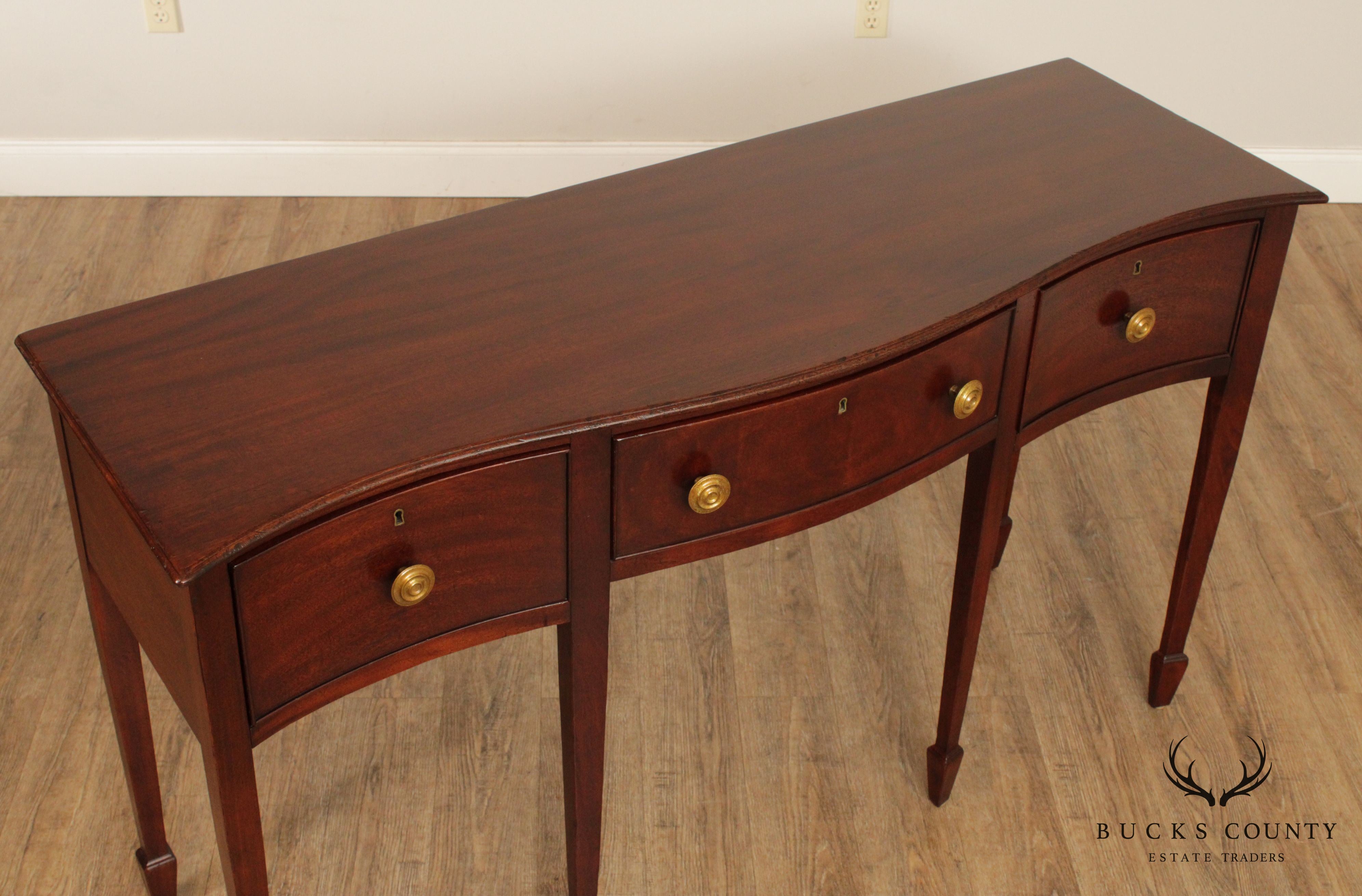 Wright Table Company Federal Style Mahogany Sideboard Console Table