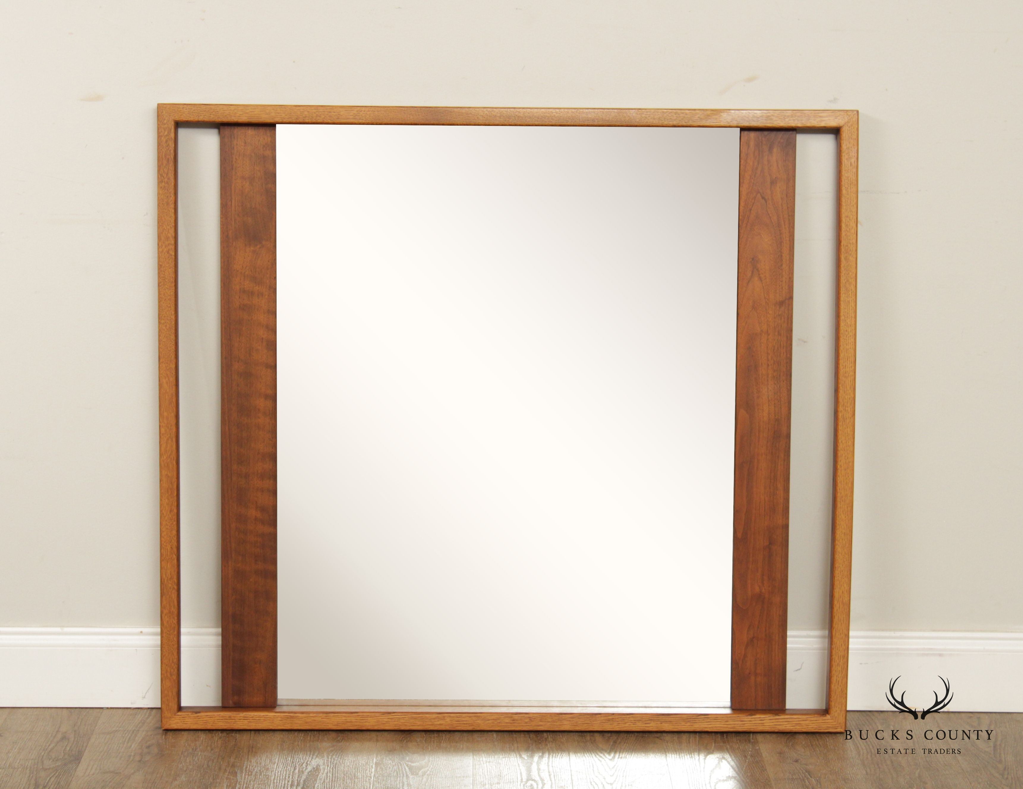 Lane Mid Century Modern Walnut Accent Wall Mirror