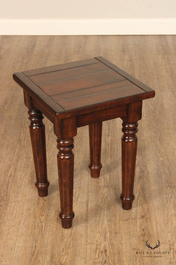 Pottery Barn English Traditional Style Square Top Side Table