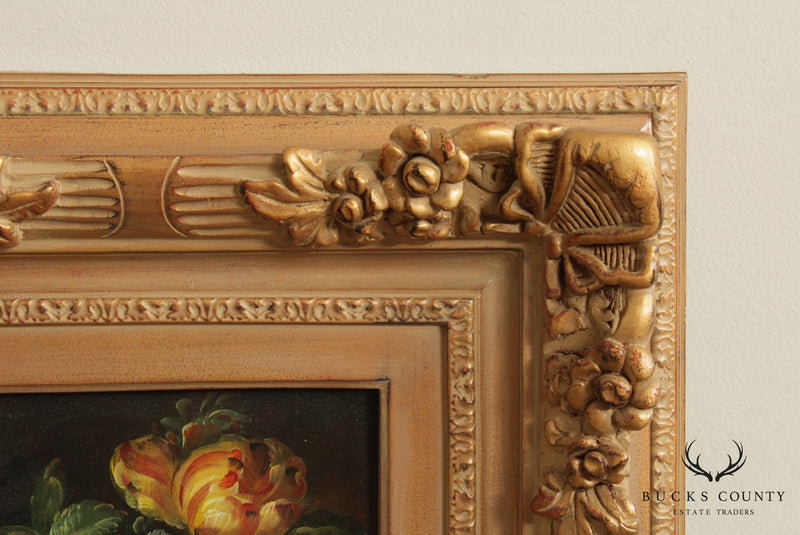 Vintage Old Master Style Floral Still Life Oil Painting
