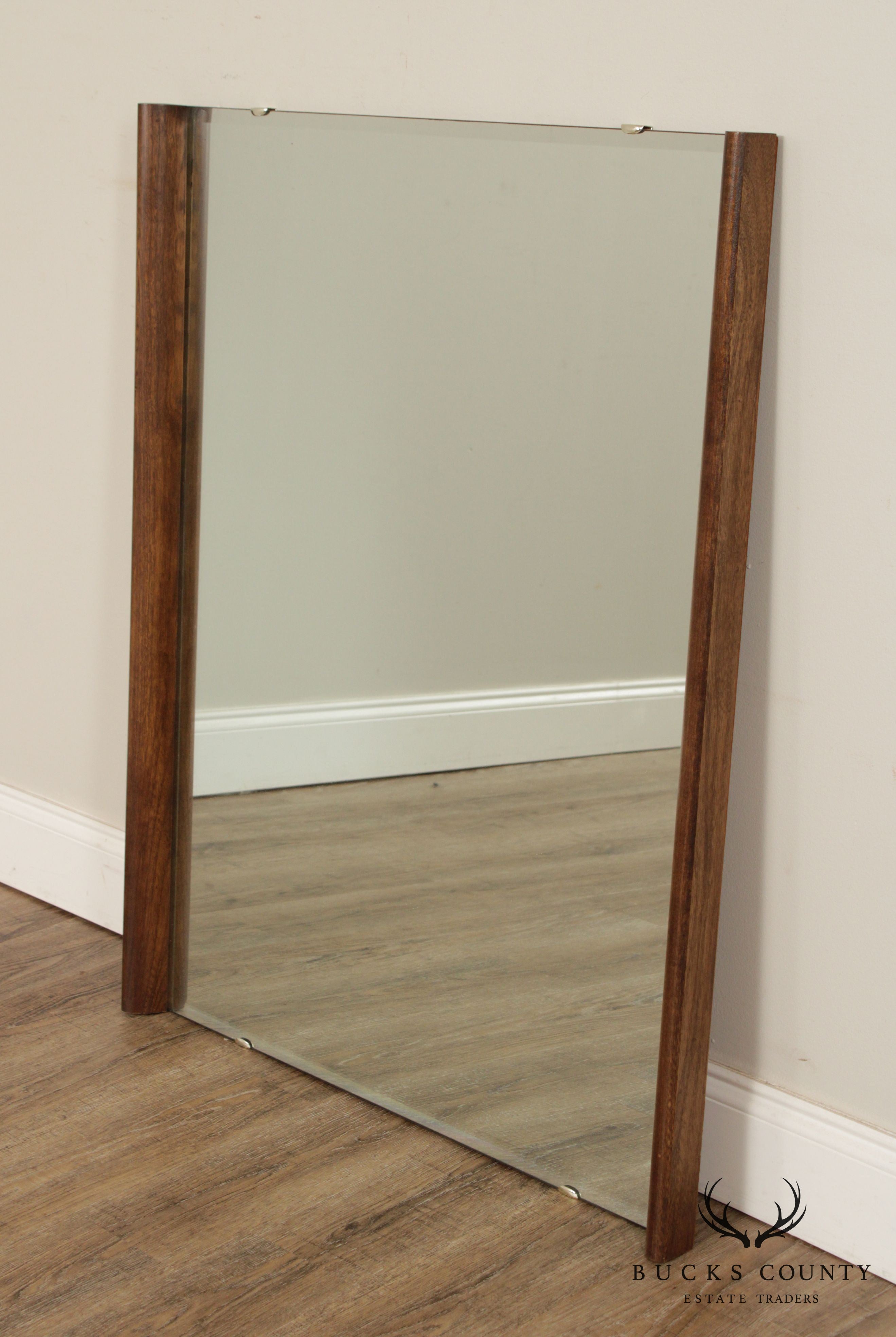 Mid Century Modern Walnut Framed Mirror