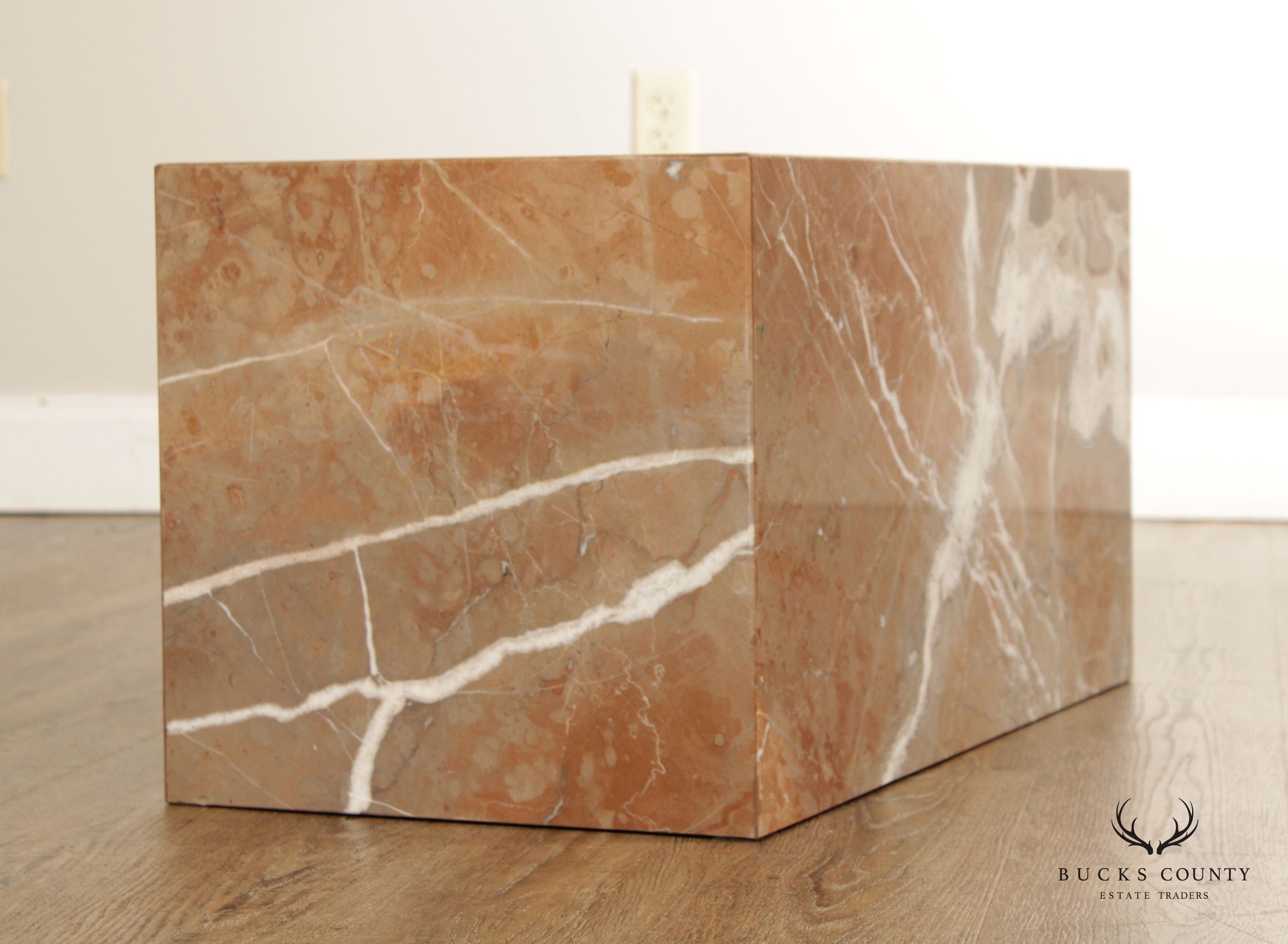 Contemporary Marble Block Coffee or Low Table