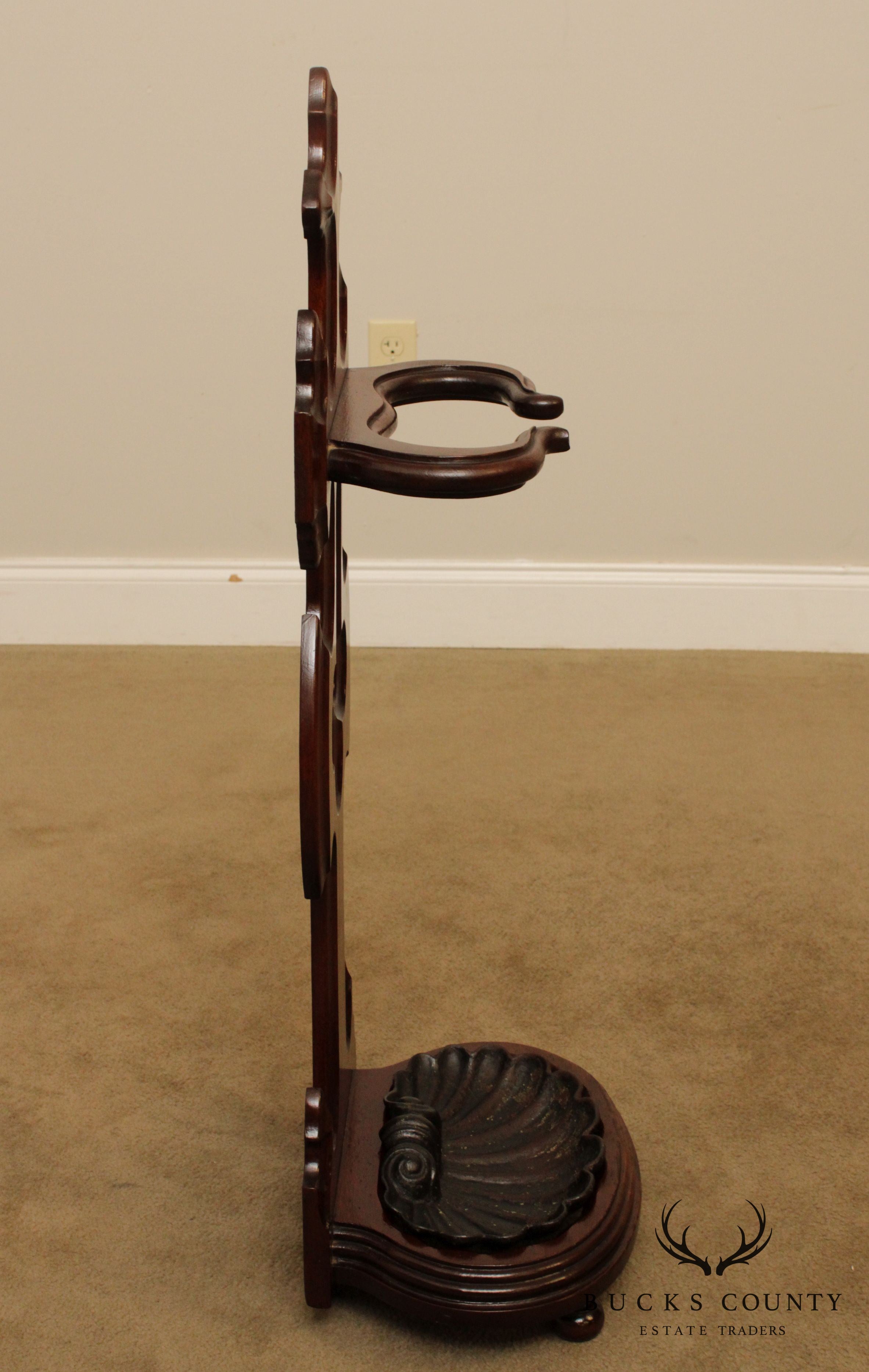 Antique Victorian Walnut Umbrella Stand