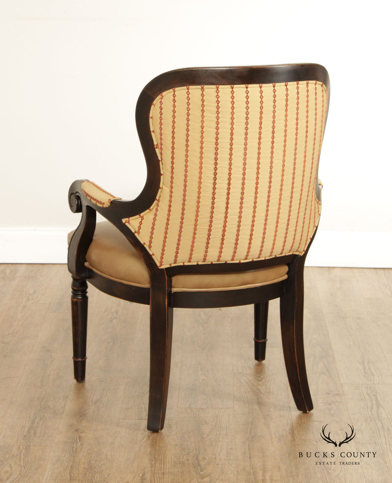 William IV Style Carved Oak Spoonback Fauteuil Armchair