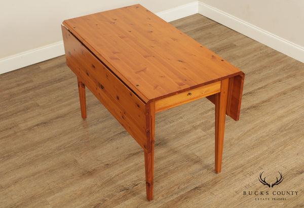 Shaker Style Solid Pine Drop Leaf Table with Drawer