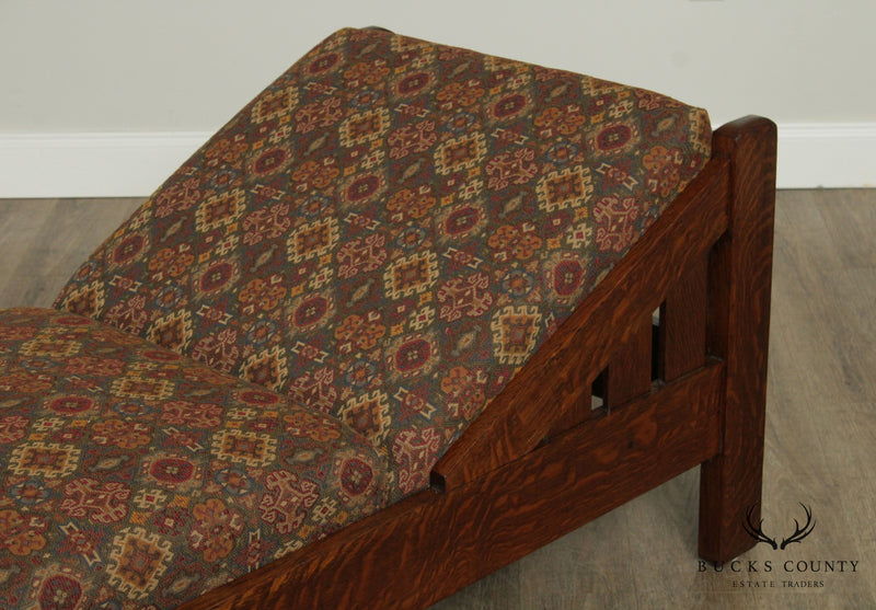 Eldredge & Miller Antique Mission Oak Day Bed Chaise Lounge