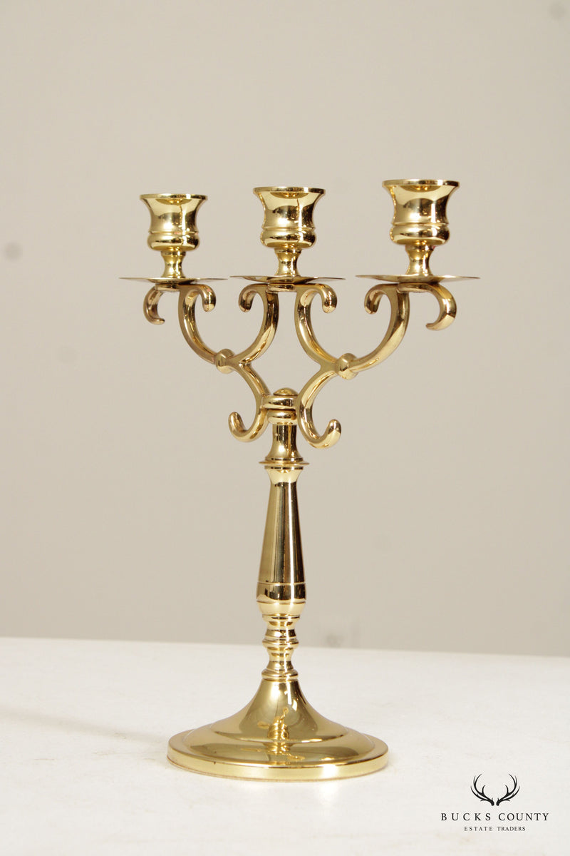 Baldwin Traditional Polished Brass Candelabra