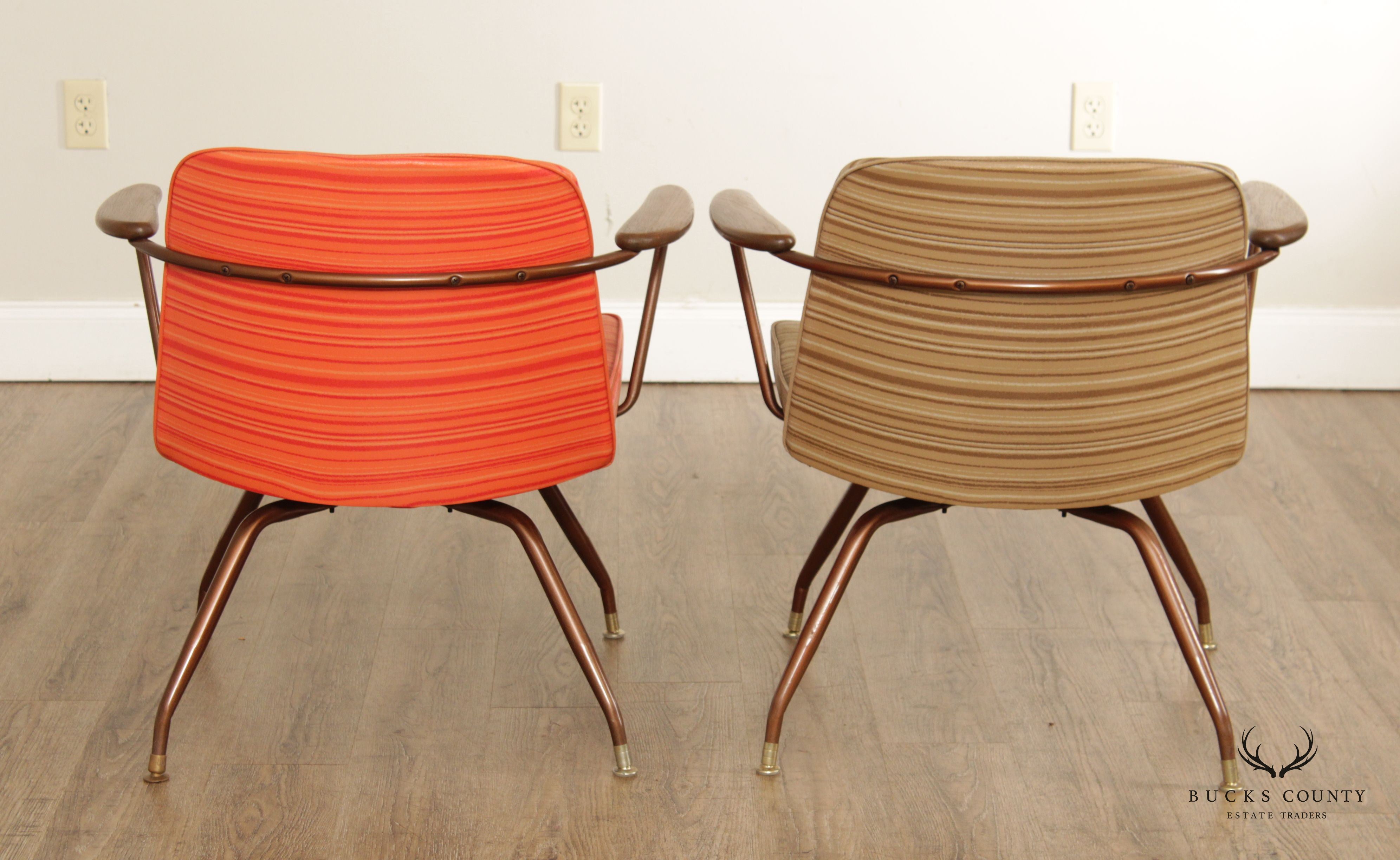 Mid Century Modern Pair of Baumritter Armchairs