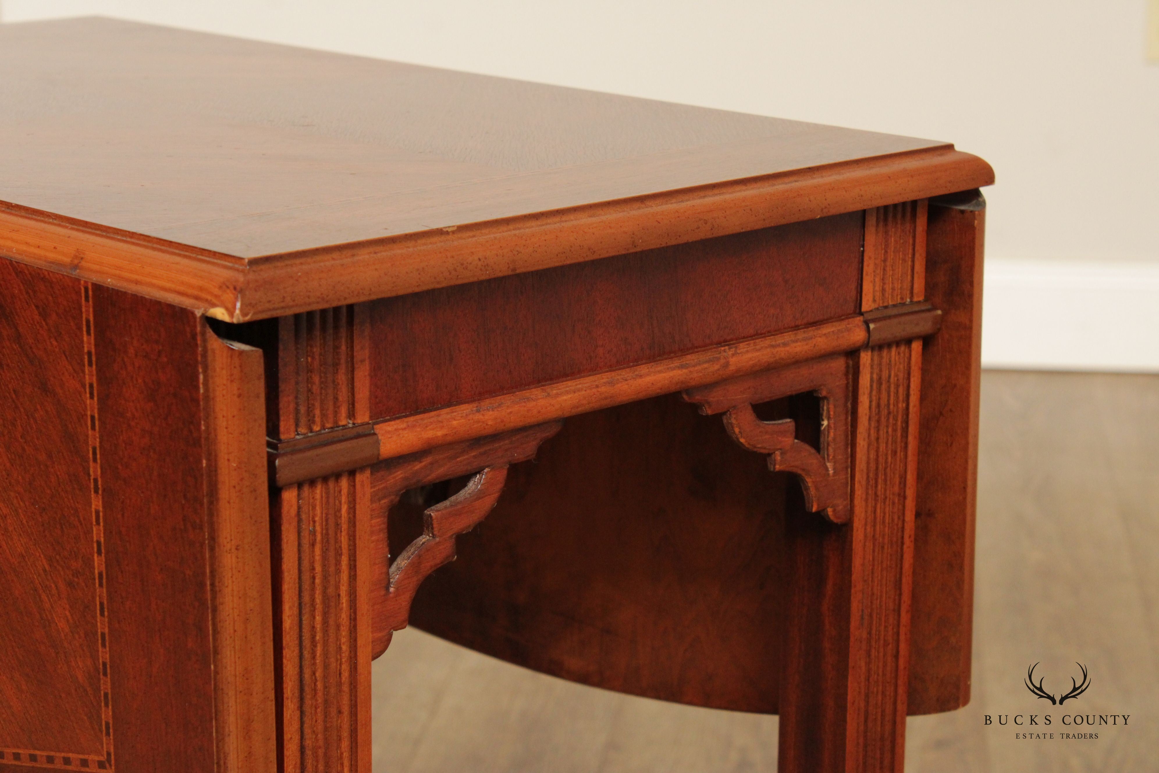 Vintage Chippendale Style Mahogany Drop Leaf Side Table