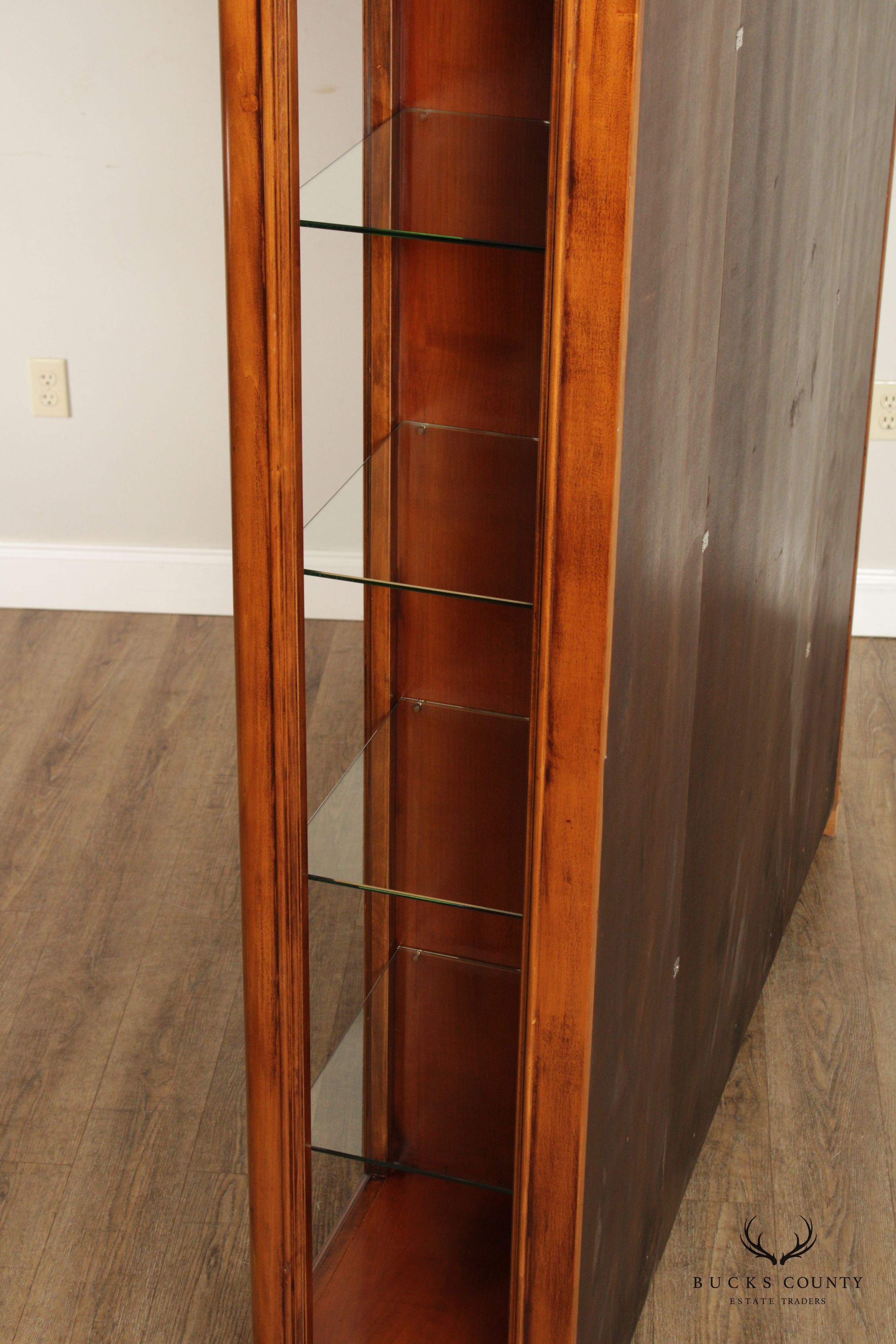 Francesco Molon Louis Philippe Style Cherry Illuminated Bookcase Etagere