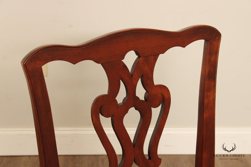 Pennsylvania House Chippendale Style Set Six Cherry Dining Chairs