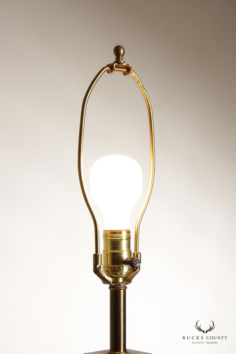 Robsjohn Gibbings Mid Century Modern Black Marble Table Lamp