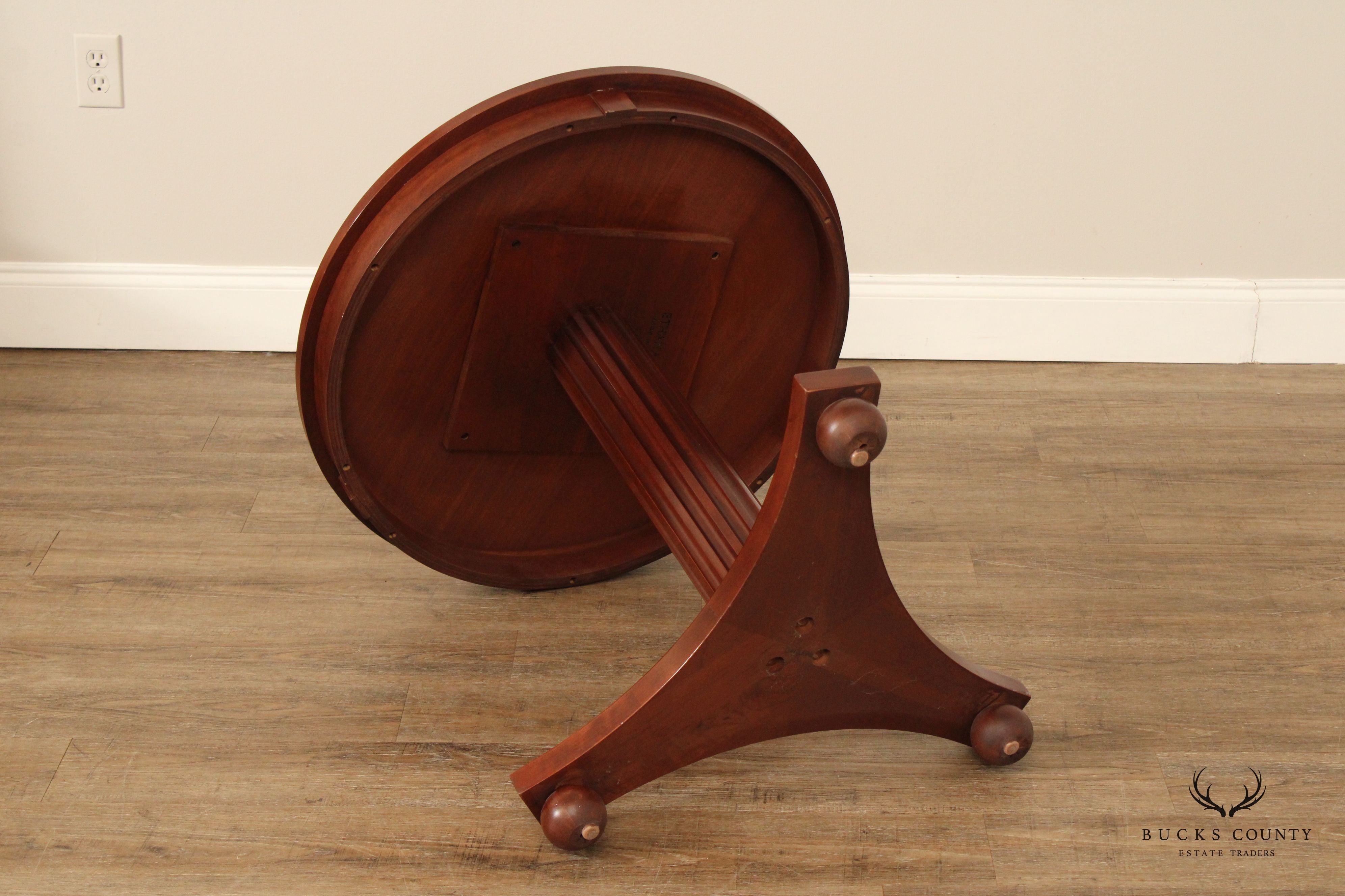 Ethan Allen 'Medallion' Collection Round Cherry Pedestal Side Table