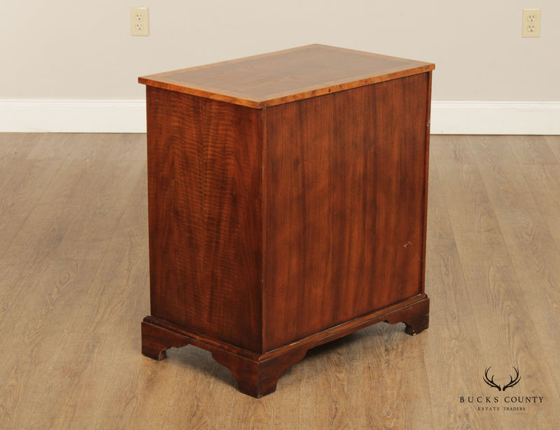 Baker Furniture Chippendale Style Walnut Kneehole Desk or Accent Chest