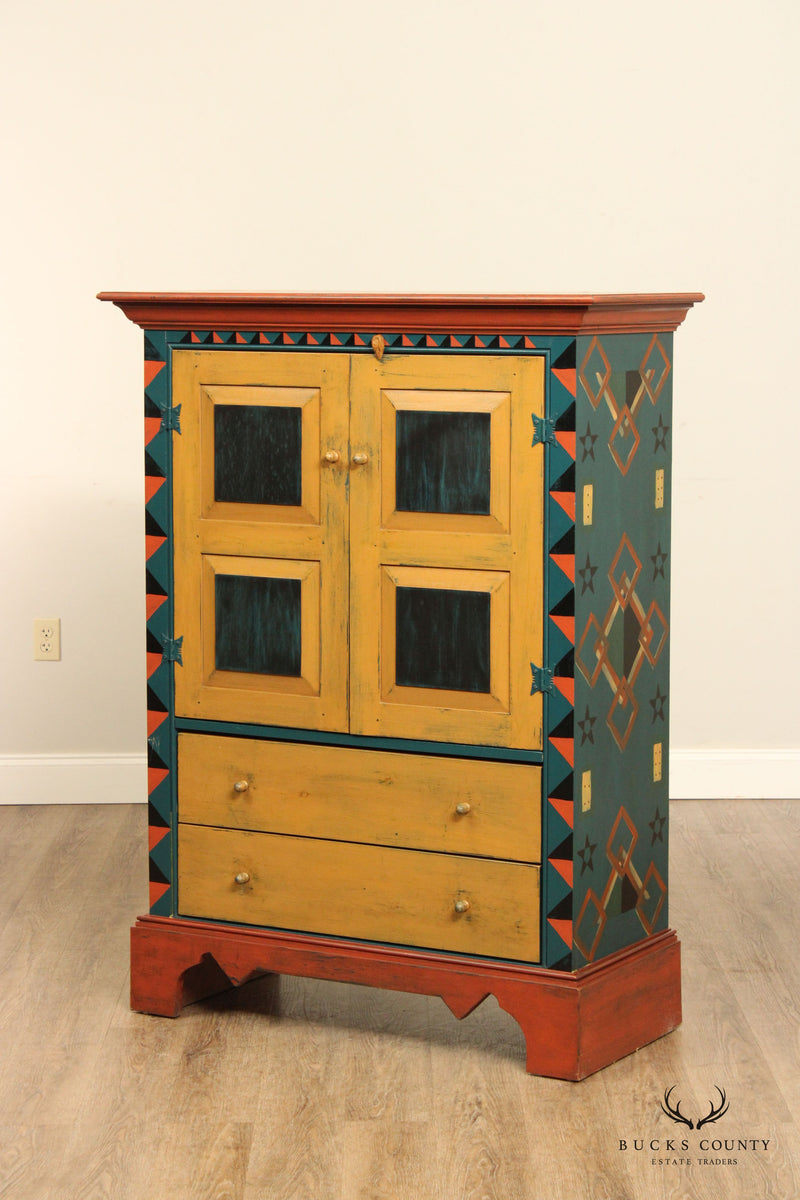 Purple Heart Wood Works Custom Painted Cabinet