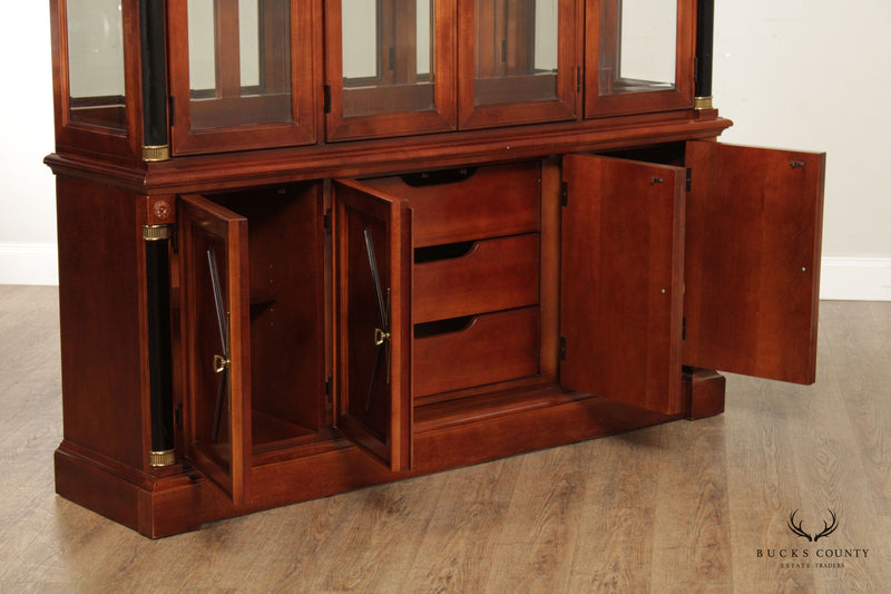 Stanley Furniture Neoclassical Style Cherry China Display Cabinet