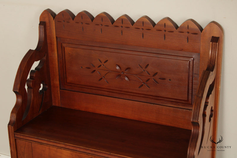 Cortland Desk Co. Antique Victorian Cherry Wall-Mounted Desk