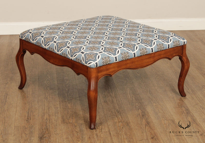 French Country Style Square Upholstered Ottoman