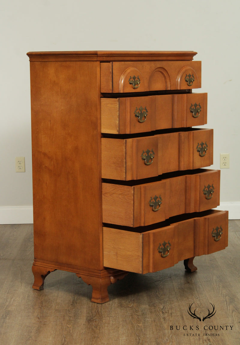 Mountaineer Craftsmen Shops Arthurdale Association 1930's Chippendale Maple Tall Chest