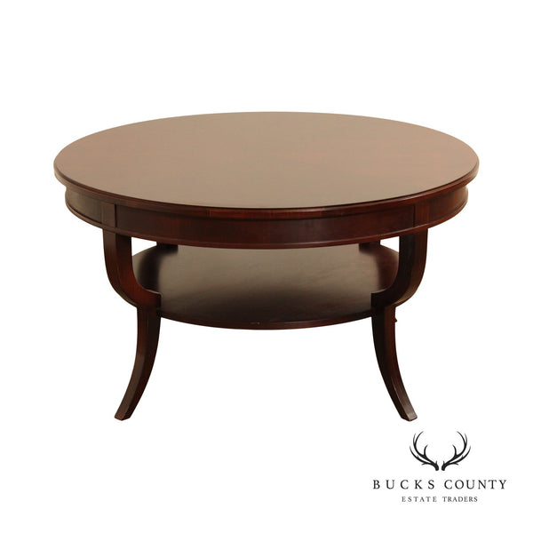 CTH Sherrill Occasional Masquerade Collection Two-Tier Cherry Round Coffee Table