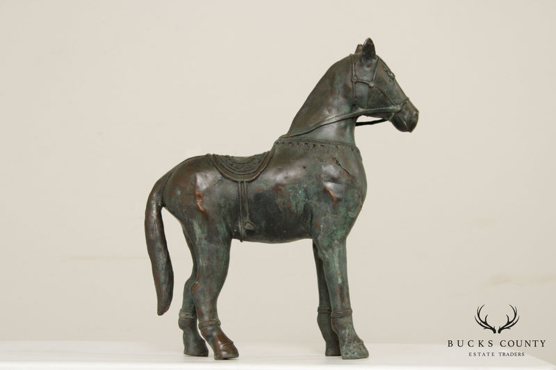 Antique Chinese Tang Style Bronze Horse Statue