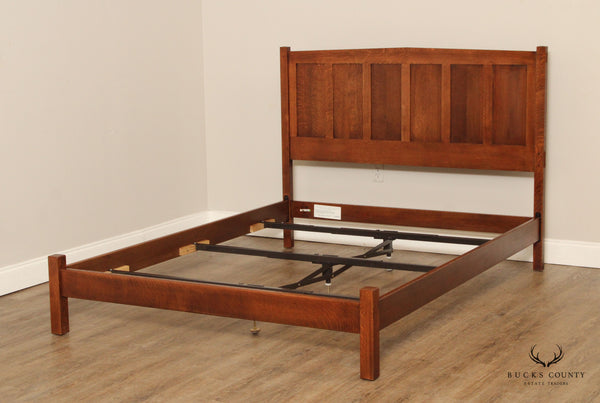 Stickley Mission Solid Oak Queen Panel Bed