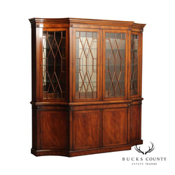 Henredon Regency Style Large Mahogany Breakfront China Cabinet